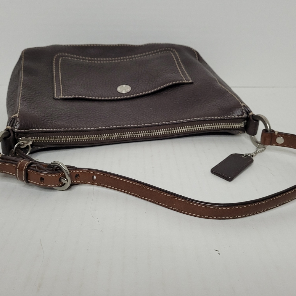 Coach Chocolate Brown Pebbled Leather Chelsea Shoulder Bag #C0782-F10890 - Picture 7 of 9